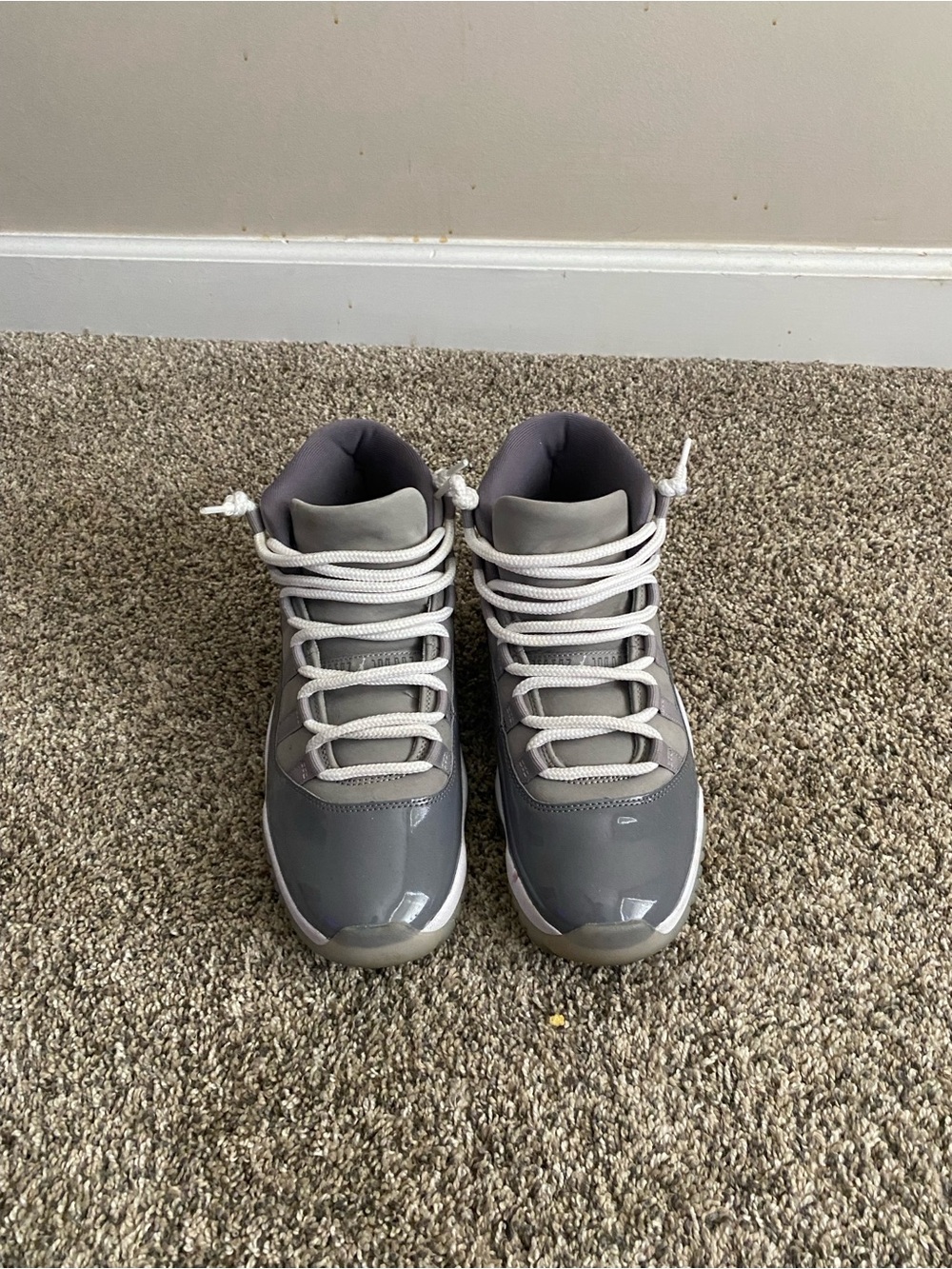 Jordan Men’s High-Top Sneakers in Grey and White